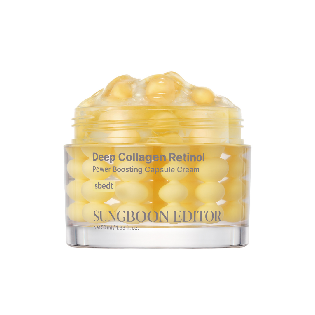 Collagen and retinol capsule cream for skin enhancement