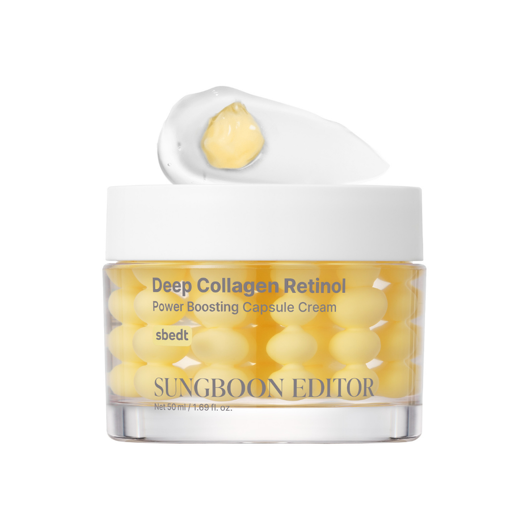 Collagen and retinol capsule cream for skin enhancement
