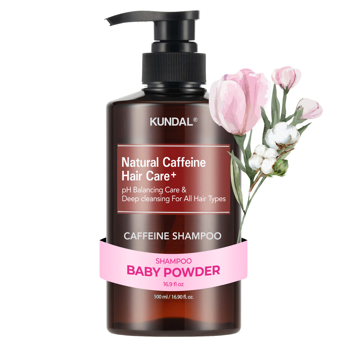 CAFFEINE SHAMPOO BABY POWDER 500ml - شامبو بالكافيين – بيبي باودر 500 مل