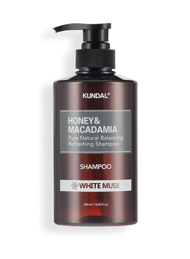 HONEY & MACADAMIA NATURE SHAMPOO WHITE MUSK 500ml - شامبو العسل والمكاديميا الطبيعي – وايت مسك 500 مل