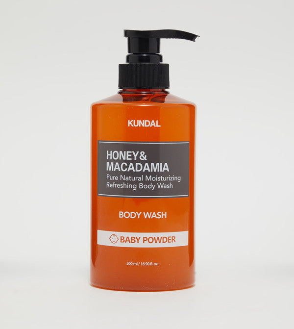 HONEY & MACADAMIA PURE BODY WASH BABY POWDER 500ml - غسول جسم بالعسل والمكاديميا – بيبي باودر 500 مل